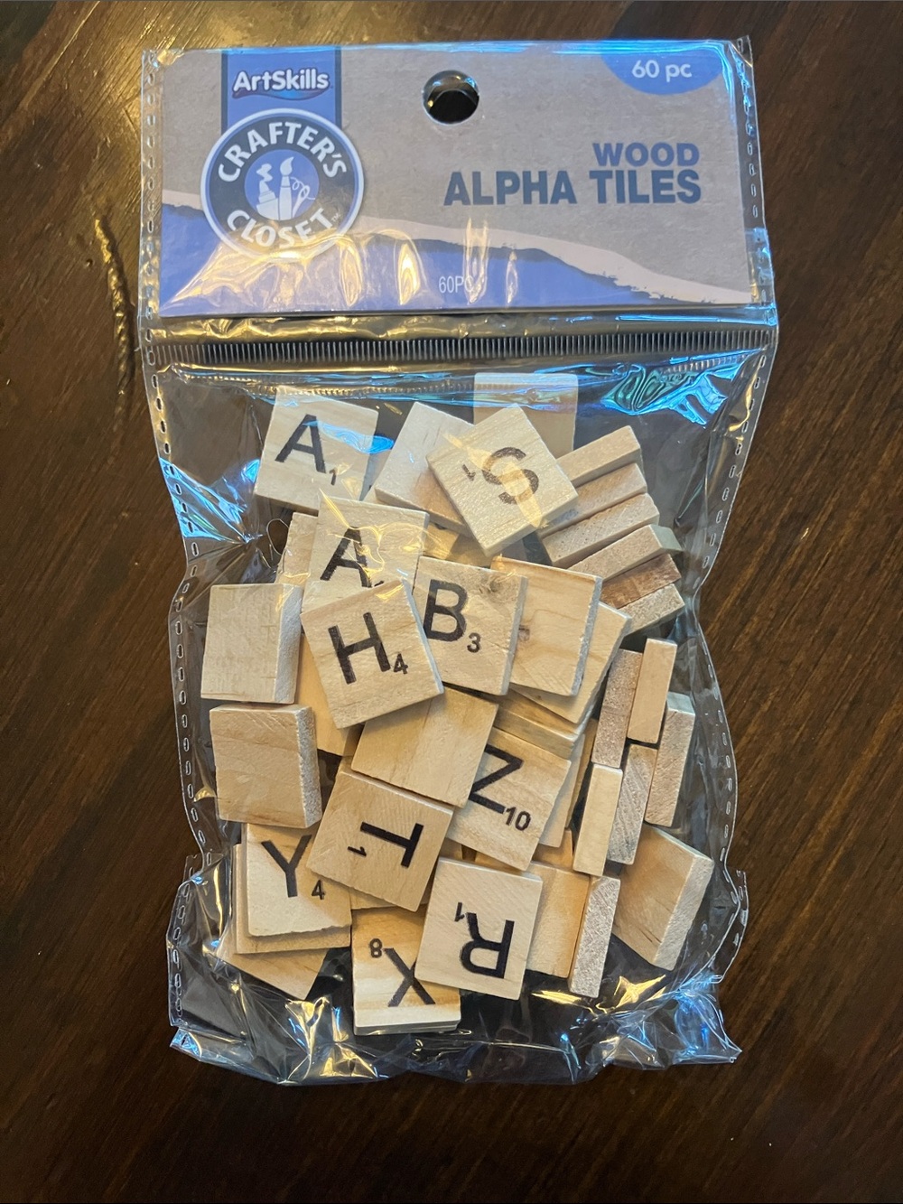 Wood Alpha Tiles – Natural Wood Letter Set